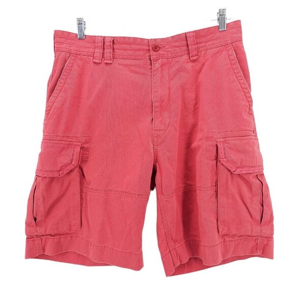 Polo Ralph Lauren Cargo Shorts Classic Chino Washed Red Pink Size 35